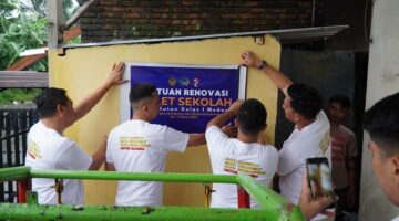 Imipas Peduli, Rutan Kelas I Medan Salurkan Bantuan Renovasi Toilet dan Susu untuk Siswa SD & SMP Taruna Karya