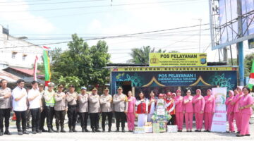 Kapolres Batu Bara Cek Kesiapan Pos Pengamanan Jelang Ops Ketupat Toba 2026, Bhayangkari Berikan Dukungan Moril