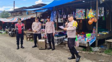 Kapolsek Blangkejeren Tekankan Pentingnya Gotong Royong dan Kewaspadaan di Lingkungan Pasar Terpadu Bustanussalam