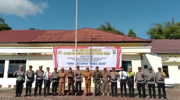 SEKDA PAKPAK BHARAT HADIRI APEL GELAR PASUKAN OPERASI KESELAMATAN 2026